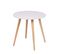 Table D'appoint Scandinave Fjord - Diam. 48 Cm - Blanc