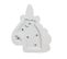 Lampe En Bois Enfant Licorne - H. 13 Cm - Blanc