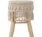 Tabouret En Macramé Savana - H. 42 Cm - Beige