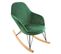 Rocking Chair En Velours Ewan - Vert