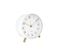 Horloge Réveil En Métal Lofty - Diam. 11 Cm - Blanc