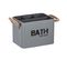 Boîte De Rangement Compartimentée Salle De Bain Gara - L. 19 X H. 12 Cm - Gris