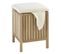 Tabouret Panier à Linge En Bois Norway - L. 39 X H. 52 Cm - Blanc