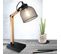 Lampe De Bureau Inclinable En Bois Et Métal - H.38 Cm - Noir