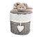 Panier De Rangement En Bois Enfant Kidy - Lapin - Gris