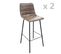 Lot De 2 Tabourets De Bar Design Industriel Brooklyn - Kaki