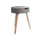 2 Tables De Nuit Coffre Scandinave - Diam. 45 Cm - Gris