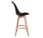 2 Tabourets De Bar En Bois Scandinaves Home Factory - H. 105 Cm - Noir