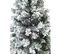 Sapin De Noël Artificiel Enneigé Oslo - 650 Branches Épaisses - H. 180 Cm - Blanc Et Vert