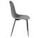 2 Chaises Design Velours Giulia - Gris Foncé