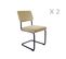 Lot De 2 Chaises Cantilevers Design Effet Velours Keen - Beige