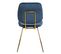 Lot De 2 Chaises Design Velours Et Métal Slow - Bleu