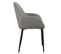 Lot De 2 Fauteuils De Table Giulia Effet Velours - Gris Foncé