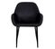 Lot De 2 Fauteuils De Table Giulia Effet Velours - Noir