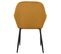 Lot De 2 Fauteuils De Table Giulia Effet Velours - Jaune Moutarde