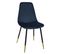 Lot De 4 Chaises Design Velours Tyka - Bleu