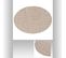 Lot De 2 Sets De Table Oval Effet Tissé - 45 X 35 Cm - Marron/beige