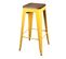 Lot De 4 Tabourets De Bar Vintage Liv - H. 77 Cm - Jaune