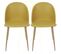 Lot 2 Chaises Scandinave Bergen - Jaune Moutarde