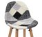 Lot De 2 Tabourets De Bar Patchwork - Noir Et Gris