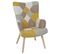 Fauteuil Helsinki Patchwork - Jaune