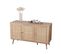 Buffet 3 Portes Bali En Cannage Et Bois Contreplaqué - H70 Cm