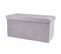 Banc De Rangement Pliable Kube En Velours - Gris Clair