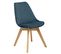 Lot De 4 Chaises Effet Velours Baya - Bleu Canard