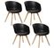 Lot De 4 Fauteuils De Table Baya - Noir