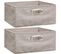 Lot De 2 Boites De Rangement 31 X Hauteur 15 Cm - Beige Chiné