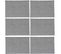 Lot De 6 Sets De Table Rectangulaire Maoli - 50 X 30 Cm - Gris