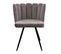 Lot De 2 Chaises Design Effet Velours Ariel - Gris