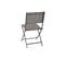 Lot De 4 Chaises De Jardin Pliable Modula - Acier Et Polyester - Taupe Et Gris