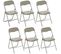 Lot De 6 Chaises Pliantes En Pvc - Taupe