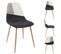 Lot De 4 Chaises Patchwork First - Noir Et Blanc