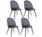 Lot De 4 Chaises Slano - Gris Souris