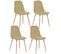 Lot De 4 Chaises Roka - Jaune Moutarde