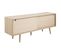 Buffet 5 Tiroirs Et 2 Portes Coulissantes En Panneaux De Particules - Beige