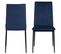 Lot De 4 Chaises De Salle à Manger En Tissu Et Métal - Bleu