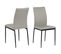 Lot De 4 Chaises De Salle à Manger En Similicuir - Gris Et Noir