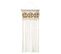 Lot De 2 Rideaux De Fils Détails Macramé Et Pompons - 90 X 200 Cm - Beige