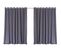 Lot De 2 Grands Rideaux Unis Occultants Avec Oeillets - 300 X 240 Cm - Gris Foncé