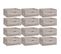 Lot De 12 Boites De Rangement En Tissu L.31 X H. 15 Cm - Beige Chiné