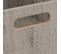 Lot De 2 Boîtes De Rangement Carrée En Mdf - L. 31 X H. 15 Cm - Gris, Effet Bois