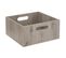 Lot De 2 Boîtes De Rangement Carrée En Mdf - L. 31 X H. 15 Cm - Gris, Effet Bois