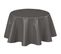 Nappe Ronde En Toile Cirée  Design Uni Joys - Diam. 150 Cm - Gris Foncé