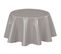 Nappe Ronde En Toile Cirée  Design Uni Joys - Diam. 150 Cm - Gris Perle