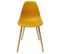 Lot De 4 Chaises Scandinave Phenix En Polypropylène Et Métal - Jaune Moutarde