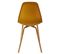 Lot De 4 Chaises Scandinave Phenix En Polypropylène Et Métal - Jaune Moutarde