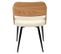 Lot De 2 Fauteuils De Table Assise Bouclette Loki En Contreplaqué Et Polyester - Beige Et Blanc